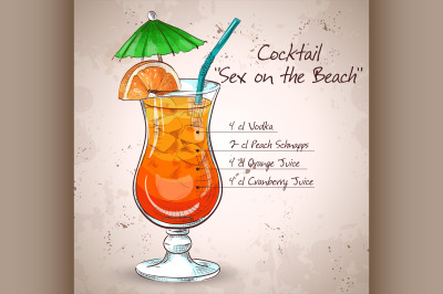 Sex on the Beach mixed drink