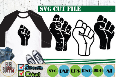 Raised Fist SVG Cut File