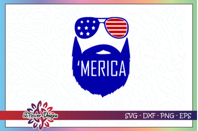 Merica bearded glasses svg&2C; america