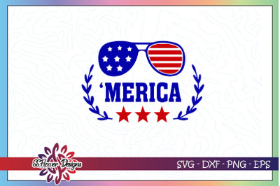 Merica sunglasses svg&2C; 4th of july