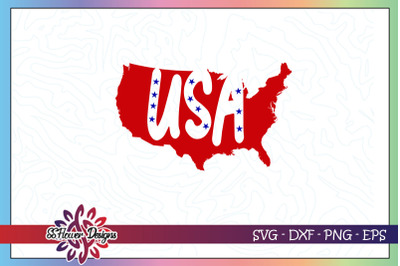 USA map svg&2C; 4th of july svg&2C; USA svg