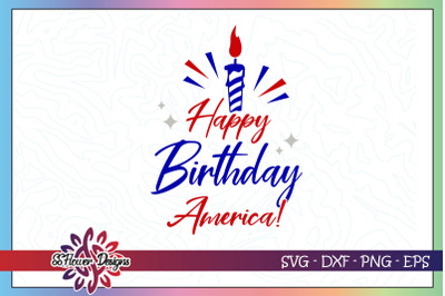 Happy birthday America Candle svg