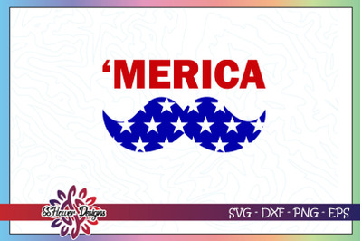 Merica Bearded svg&2C; American flag svg