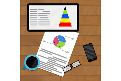 Planning infochart on tablet