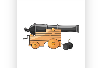 Illustration of huge cannon