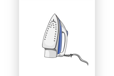 Clothes iron on a white background