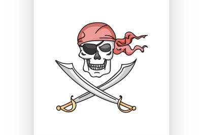 Jolly roger icon vector