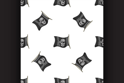 Hand drawn pirate seamless pattern