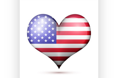 USA Heart flag icon