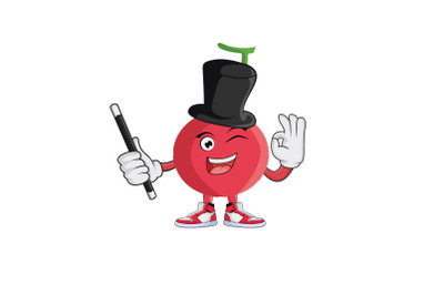 Cherry Fruit Magician Cartoon Character Design