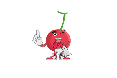 Cherry Fruit Bartender Cartoon Character Design