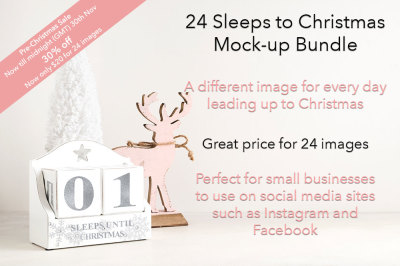 30% off - 24 Christmas styled mockup images