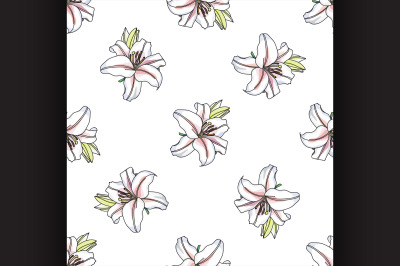 Vector lilly pattern