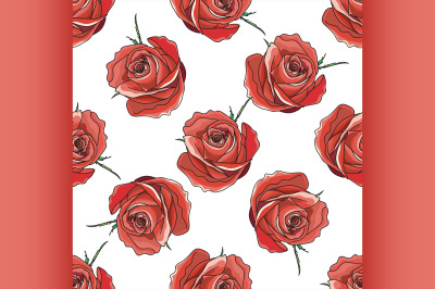 red rose pattern