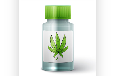 bottle with medical marijuana