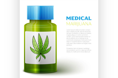 bottle with medical marijuana