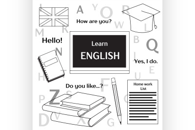 Learn english concept