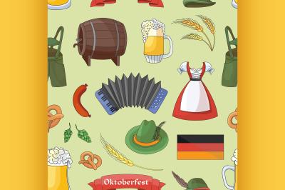 Oktoberfest pattern. Germany elements