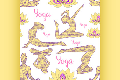 Yoga silhouette pattern