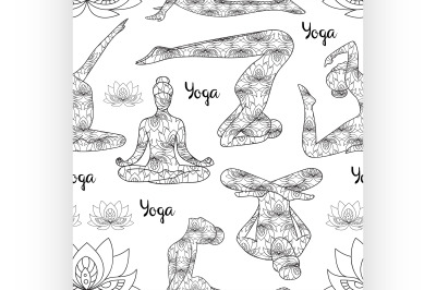 Yoga silhouette pattern