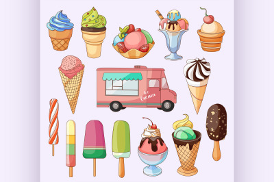 Ice creams collection