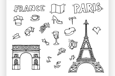 Hand drawn Paris illustration