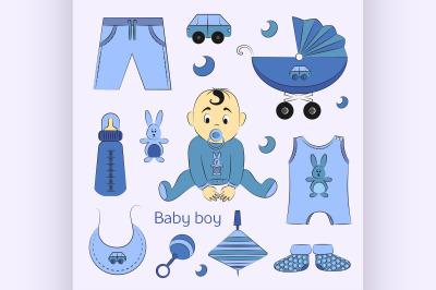 Baby boy design icons