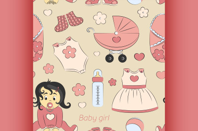 Baby girl design pattern