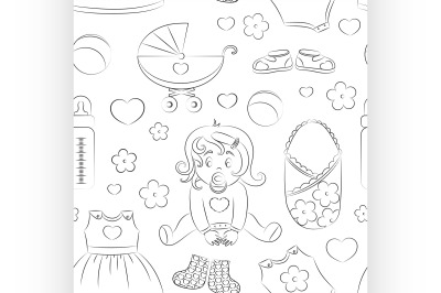 Baby girl design pattern