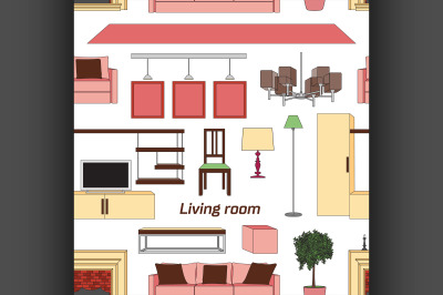 Cool graphic living room pattern