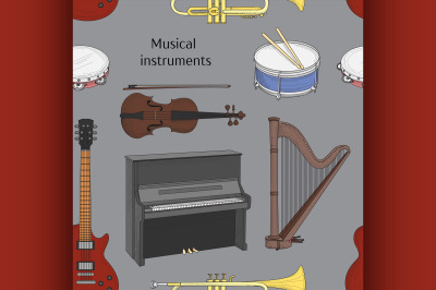 Musical instruments pattern