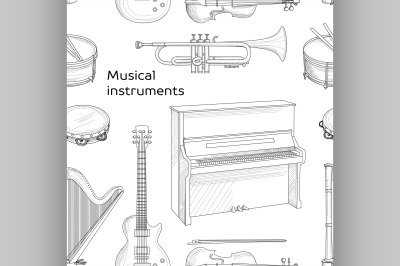 Musical instruments pattern