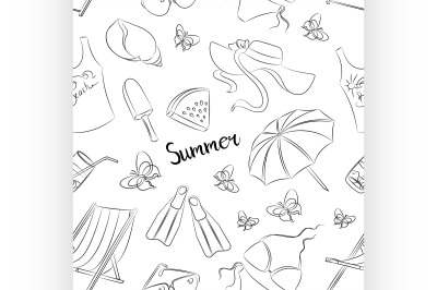 Pattern of summer symbols