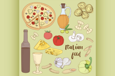 Italian food set