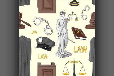 Law hand drawn pattern.