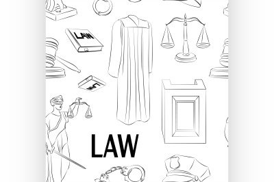 Law hand drawn pattern.