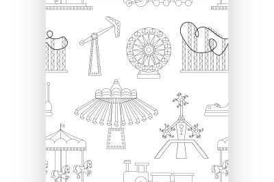 Amusement Park icons pattern