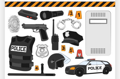 Police. Safety concept pattern