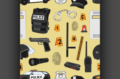 Police. Safety concept pattern