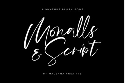 Monalls Script Signature Brush Font