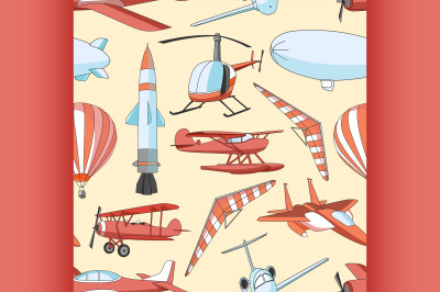 Aviation Icons Set pattern