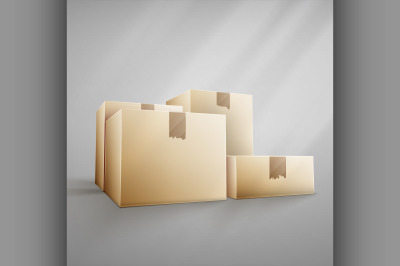 Brown delivery packaging box