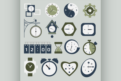 clock and time icons