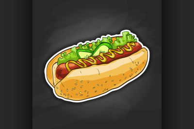 hot dog, color picture