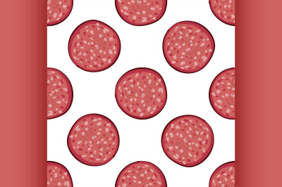 Color seamless pattern with salami