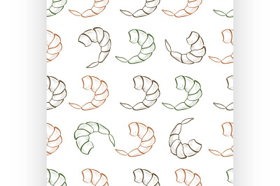 Shrimp seamless pattern.