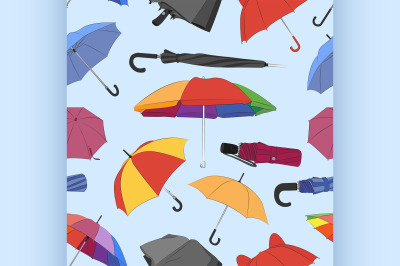 Colorful umbrellas pattern