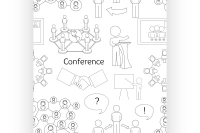 Conference icons pattern