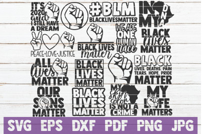Black Lives Matter SVG Bundle | Stop Racism SVG Cut Files