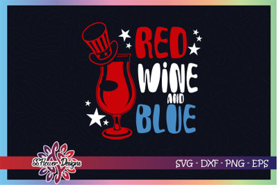 Red&2C; wine and blue - 4th of July Graphic